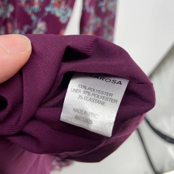 Revolve Tularosa purple Floral Shark Bite open back Peasant Midi Dress Womens XS - Picture 5 of 9